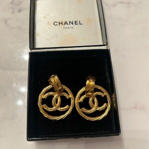 Vintage Chanel CC earrings